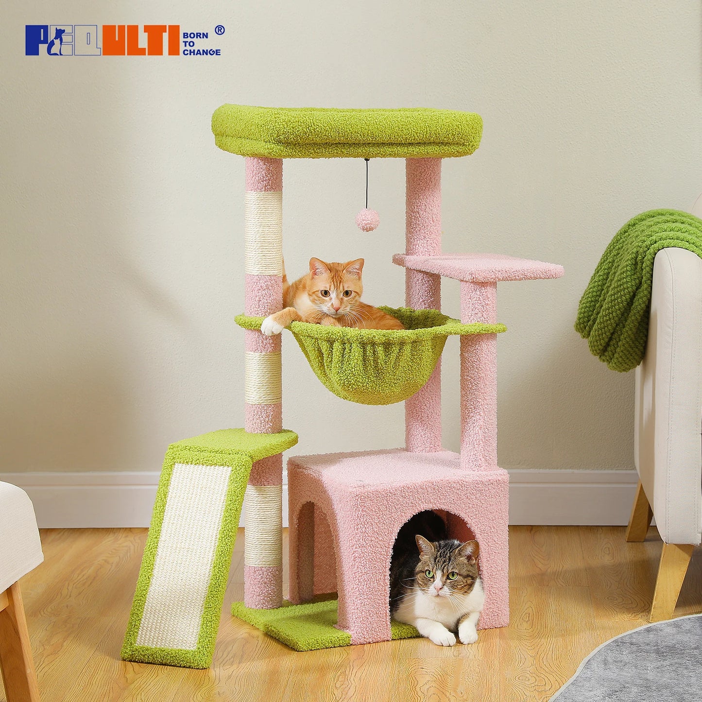 Small Cat Tree, Cat Tower with Natural Sisal Scratching Post, Spacious Top Perch, Private Cat Condo, Perfect for Indoor Cats,,Cat Toy