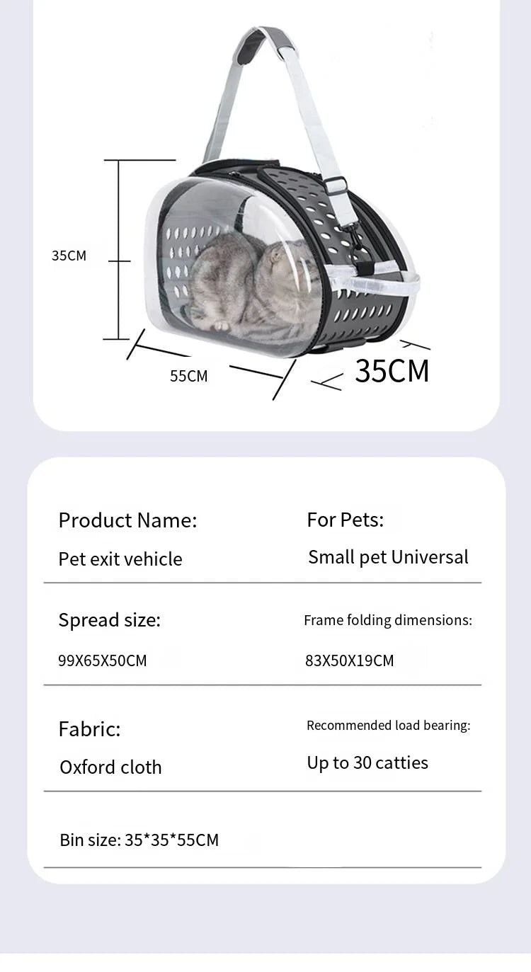 New Pet Stroller for Outdoor Travel, Lightweight, Foldable and Detachable, Suitable for Small and Medium-sized Dogs and Cats 202