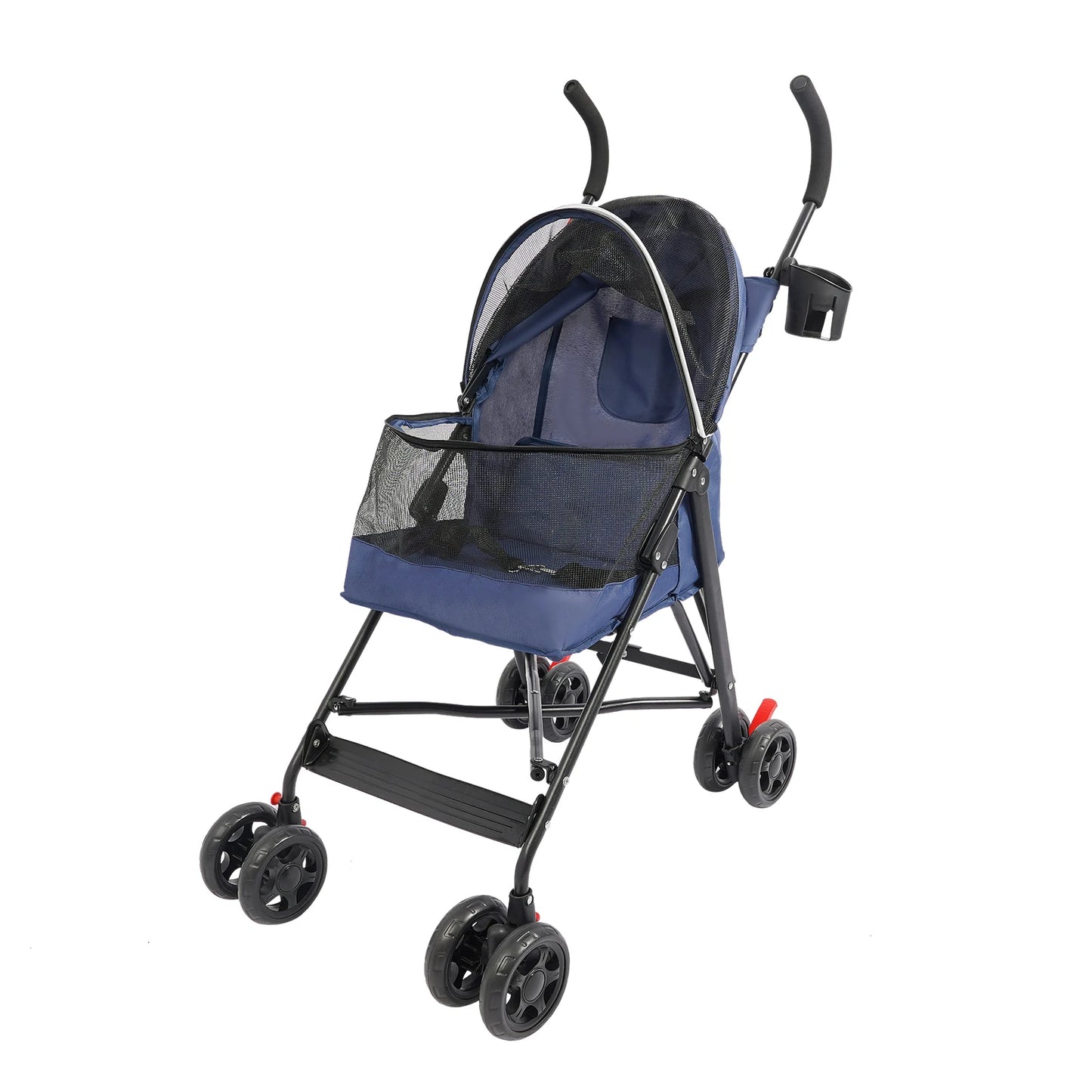 Pet Stroller for Small Dogs Cats, Lightweight Foldable Puppy Stroller with 360° Wheels, Safety Leash, 22lbs Capacity