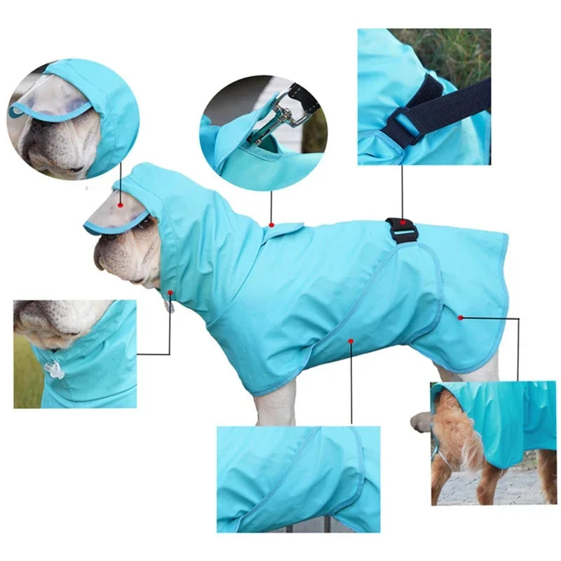 Rainy Season Puppy Dog Raincoat Waterproof , Pet Clothes for Dogs, mascotas Apparel Impermeable ,Corgi ,Shiba, Inu Rain Coats and larger dogs