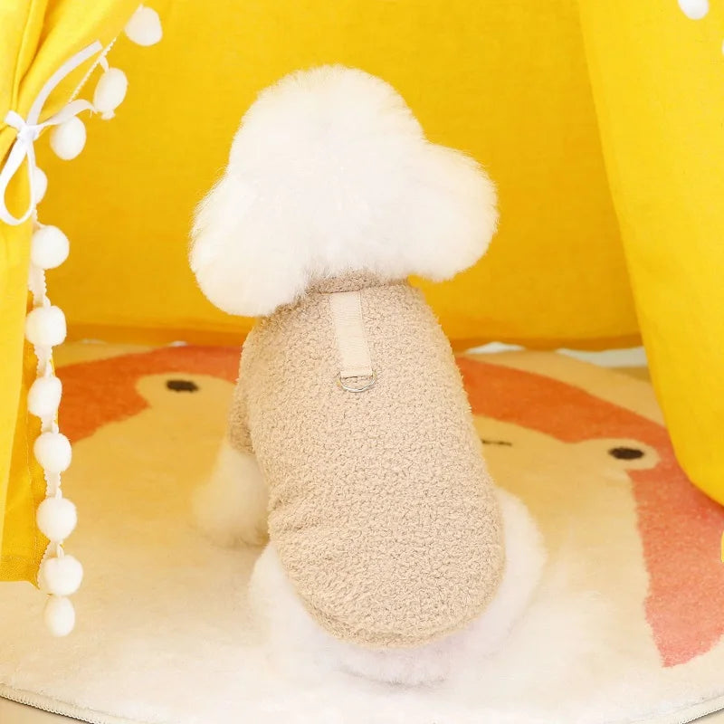 Fleece Dog Clothes Solid Warm Hoodie Sweater Chihuahua Yorkies Coat for Small Medium Dog Puppy Jacket Pet Apparel