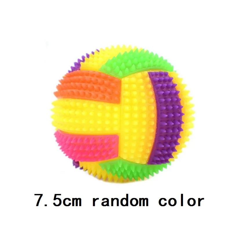 Glowing Ball Dog Toy,  Led Puppy Bouncy Chew Dog Ball , Molar Toy Pet Color Light Ball, Interactive Toys for Cats Small Dogs