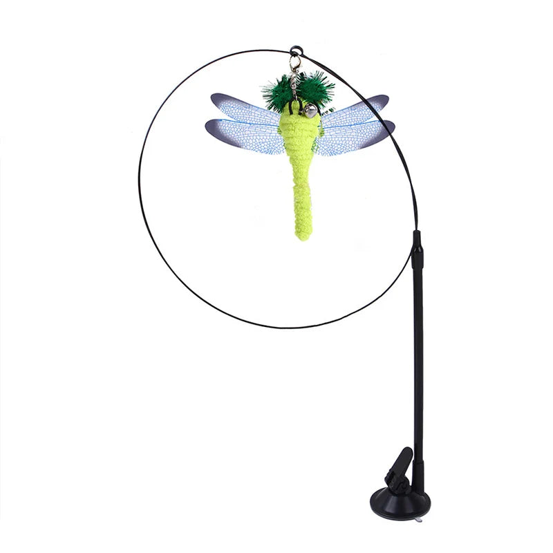 Funny Cat Toys Suction Cup Cat, Teaser Stick Removable Handheld Cat Interactive Toy