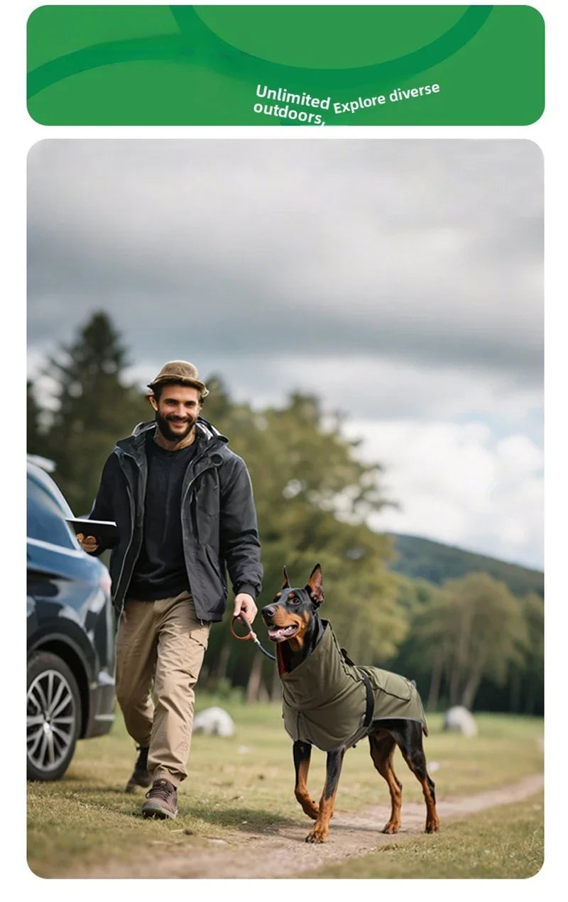 Large Dog Pet Windbreaker, Dog Raincoat Pet Storm coat, Waterproof Outdoor Pet ,Outdoor Waterproof Clothes, Pets Raincoat Accessories