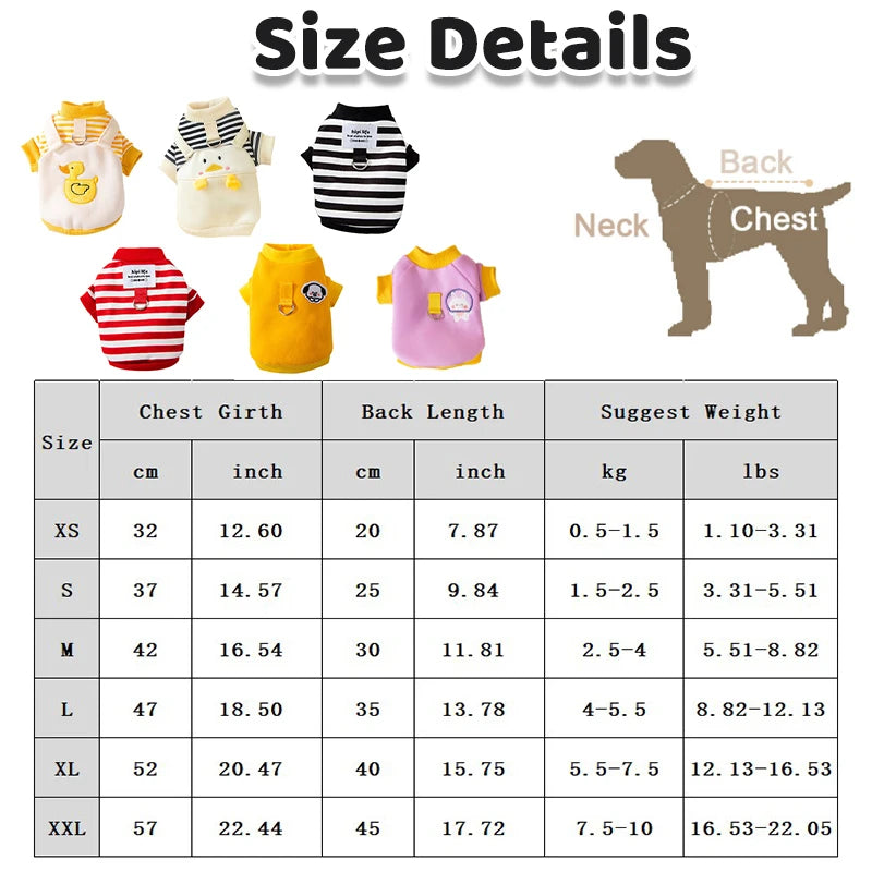 Winter Dog Clothes , Cute Cartoon Dog Warm Hoodie, Chihuahua, French Bulldog, Sweatshirt Puppy Outfit, Coat Pet, Dog Costume