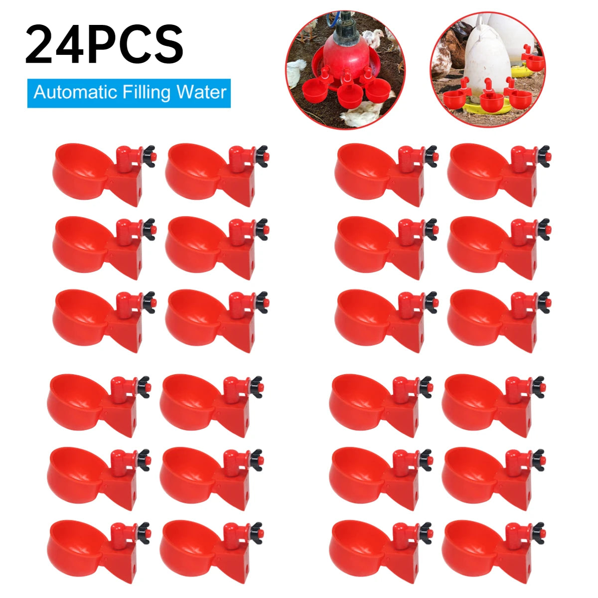 36-1PCS Chicken Drinking Cup, Automatic Drinker Chicken Feeder Poultry ,Waterer Drinking Water Feeder for Chicks ,Duck, Goose ,Quail