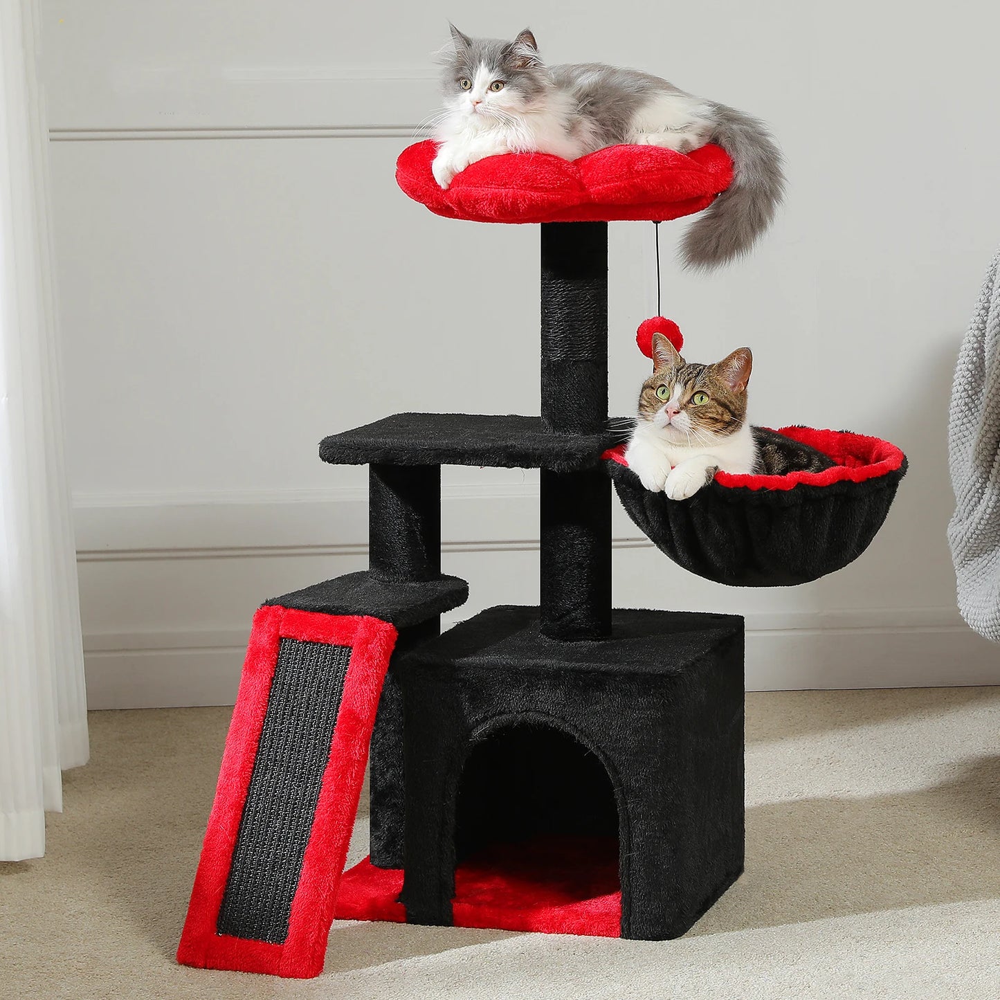 Small Cat Tree, Cat Tower with Natural Sisal Scratching Post, Spacious Top Perch, Private Cat Condo, Perfect for Indoor Cats,,Cat Toy